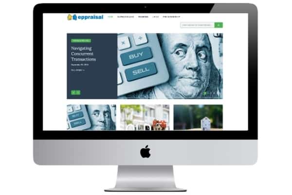 picture of eppraisal home value estimator website