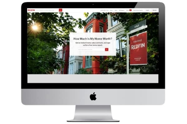 picture of redfin home value estimator website